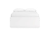 Onita White Full Platform Bed With 1 Side Storage