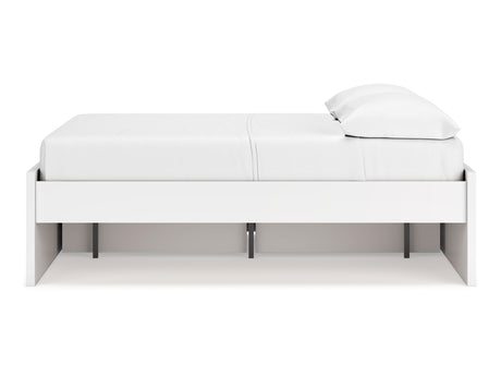 Onita White Full Platform Bed With 1 Side Storage