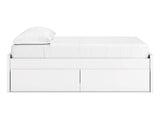 Onita White Full Platform Bed With 1 Side Storage