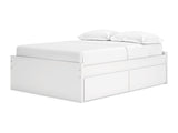 Onita White Full Platform Bed With 2 Side Storage
