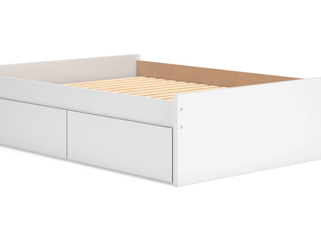 Onita White Full Platform Bed With 2 Side Storage