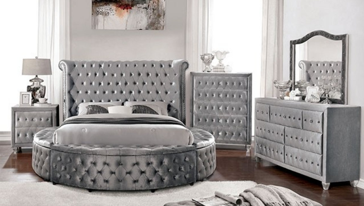 Sansom - 4 Piece Queen Bedroom Set - Gray