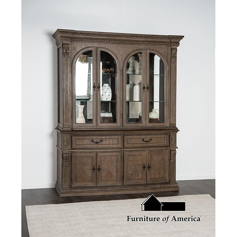 Oakham Weathered Oak Hutch Buffet