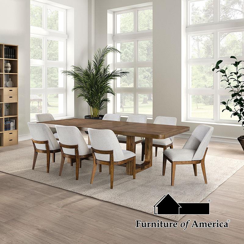 Mandal Chestnut/White Dining Set