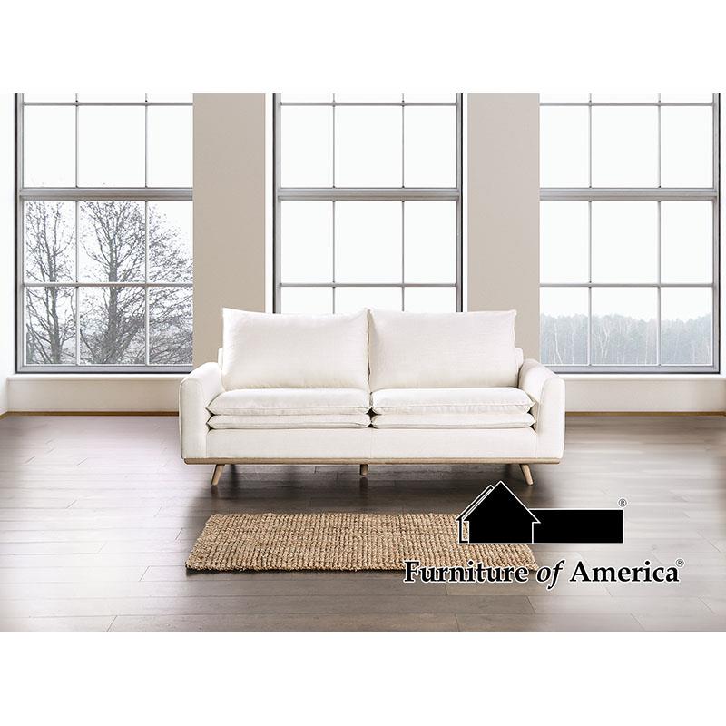 Monthey Oak/Linen White Sofa