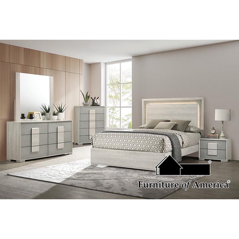 Lincolt White Wash/Stone Gray Chest