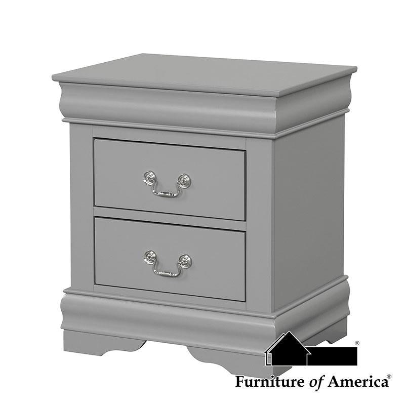 Louis Philippe Gray Night Stand