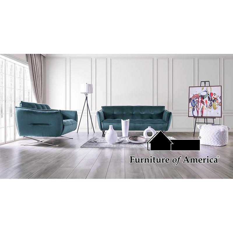 Civellutino Teal Loveseat