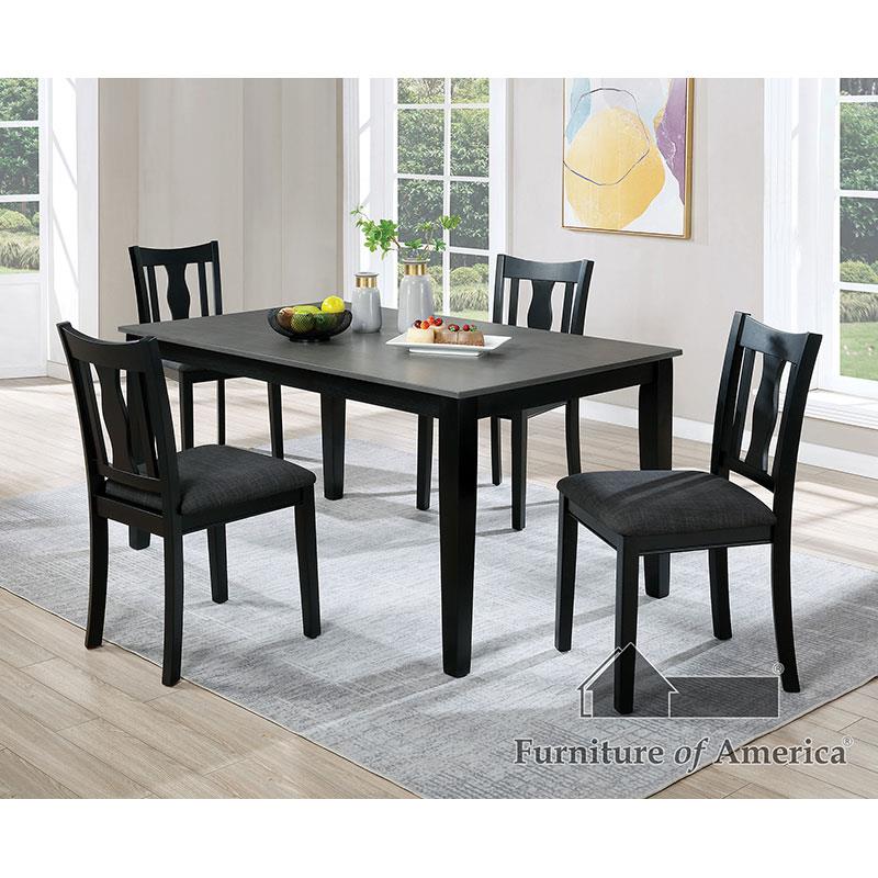 Carbey Black/Gray Dining Set