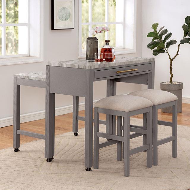 Whitehall Light Gray/Beige Dining Set