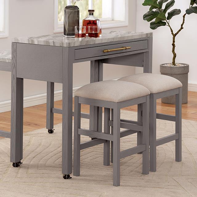 Whitehall Light Gray/Beige Counter Ht. Table
