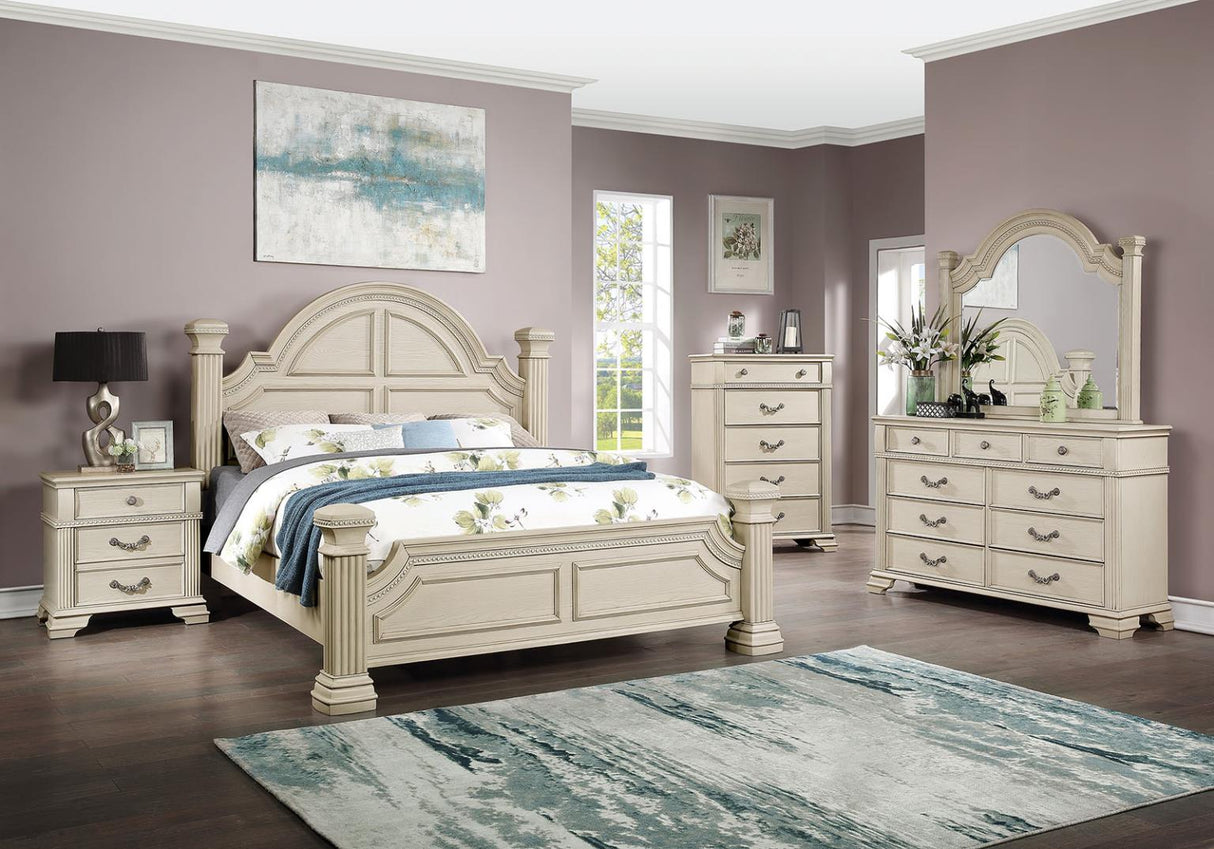 Pamphilos Antique White Bedroom Set