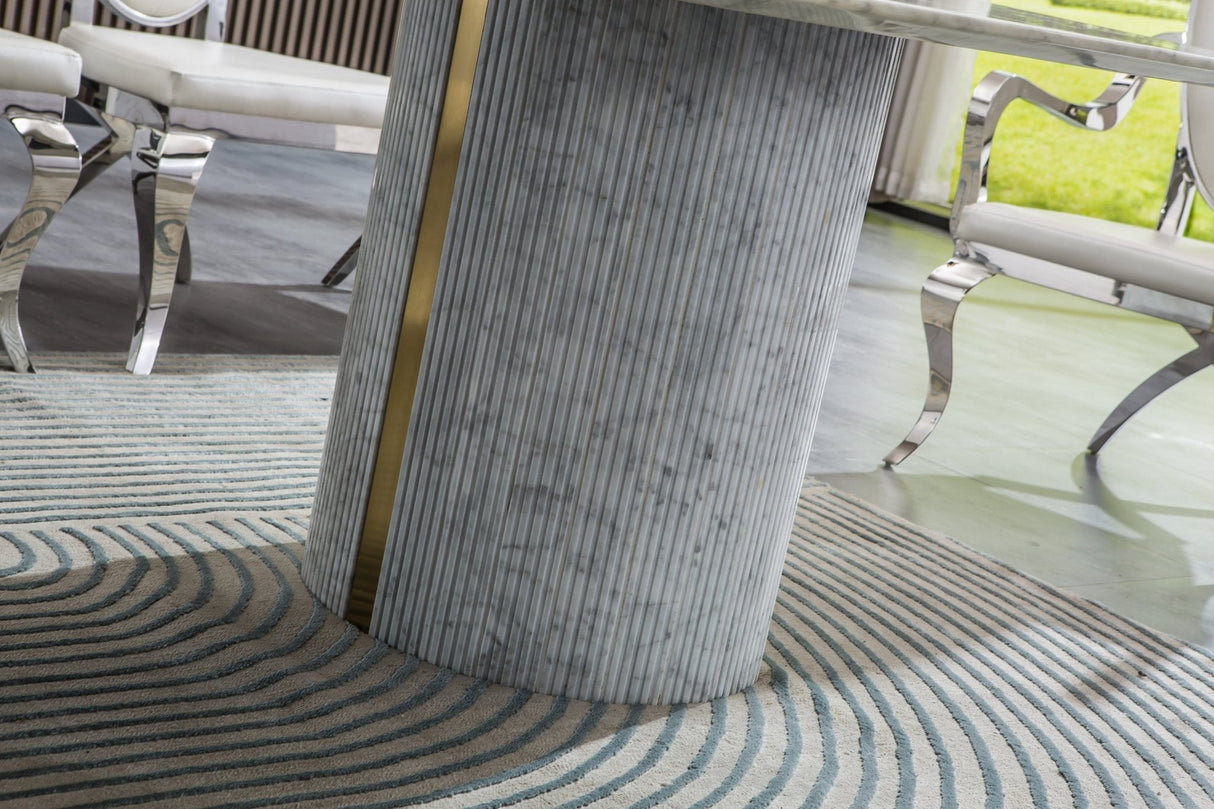 RDT305GMW MARBLE DINING TABLE
