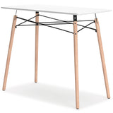 Jaspeni White/Natural Home Office Desk
