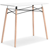Jaspeni White/Natural Home Office Desk