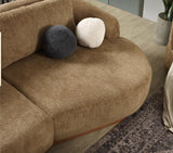 Catania Mocha Curved Living Room Set / 4pc