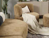 Catania Mocha Curved Living Room Set / 4pc