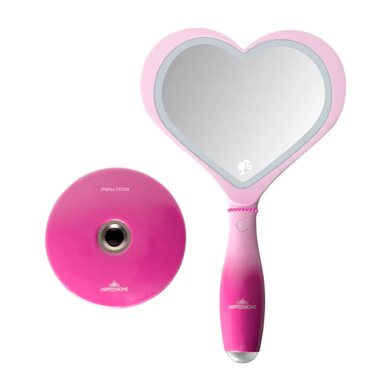 Barbie LED Handheld Makeup Mirror with Standing Base