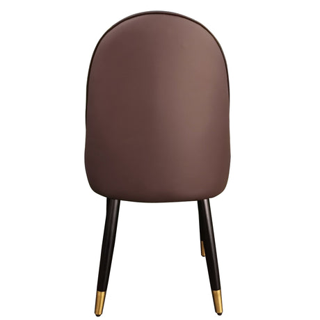 PU Black powder coated legs Dining chair