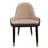 PU Black powder coated legs Dining chair