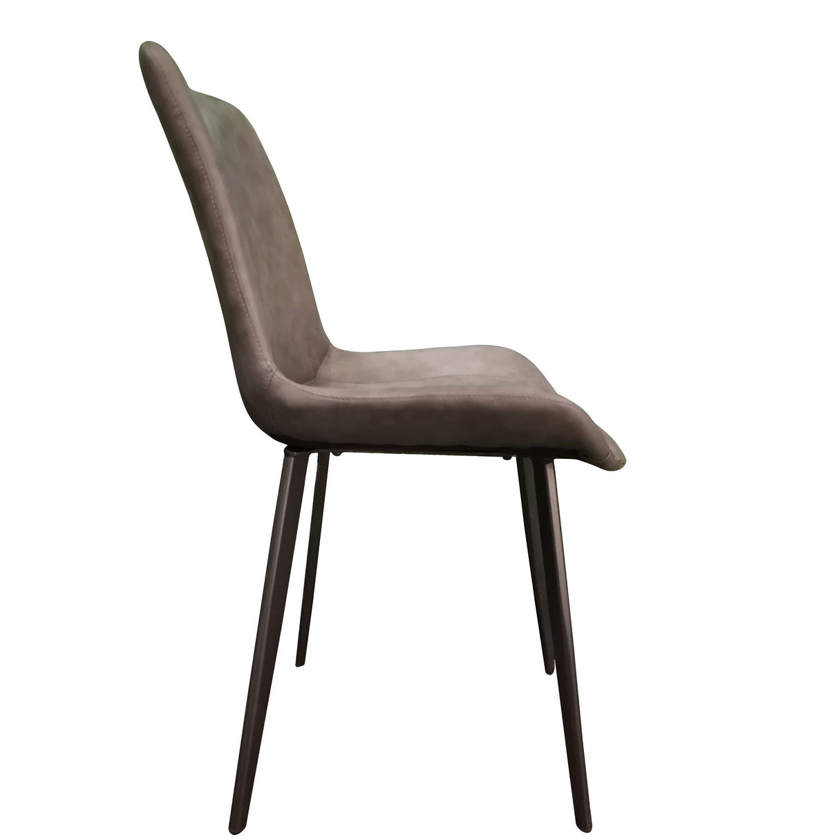 PU Material Black Powder Coated Legs Dining Chair