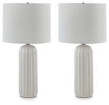 Clarkland White Table Lamp (Set Of 2)