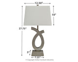 Amayeta Silver Finish Table Lamp (Set Of 2)