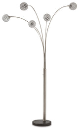 Winter Silver Finish Arc Lamp