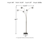 Winter Silver Finish Arc Lamp