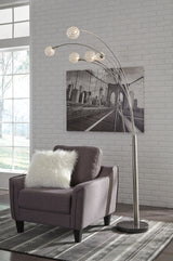 Winter Silver Finish Arc Lamp