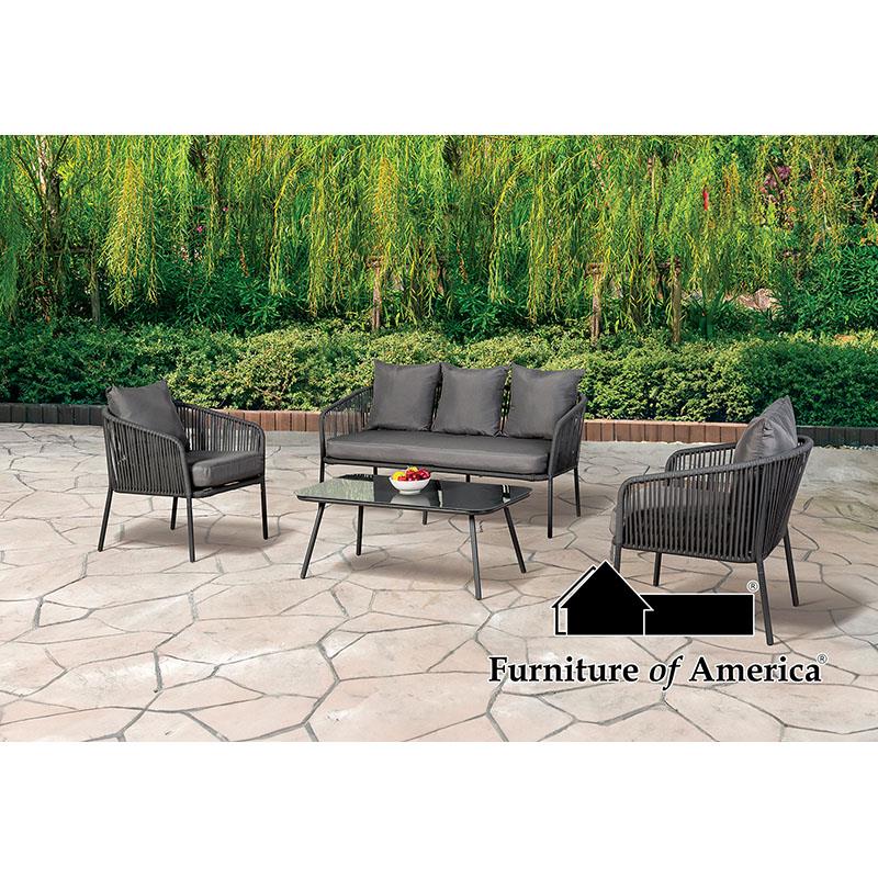 Myesha Dark Gray/Light Gray Patio Set