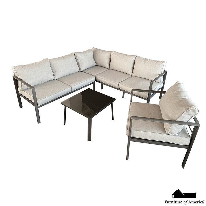 Farisha White Patio Set