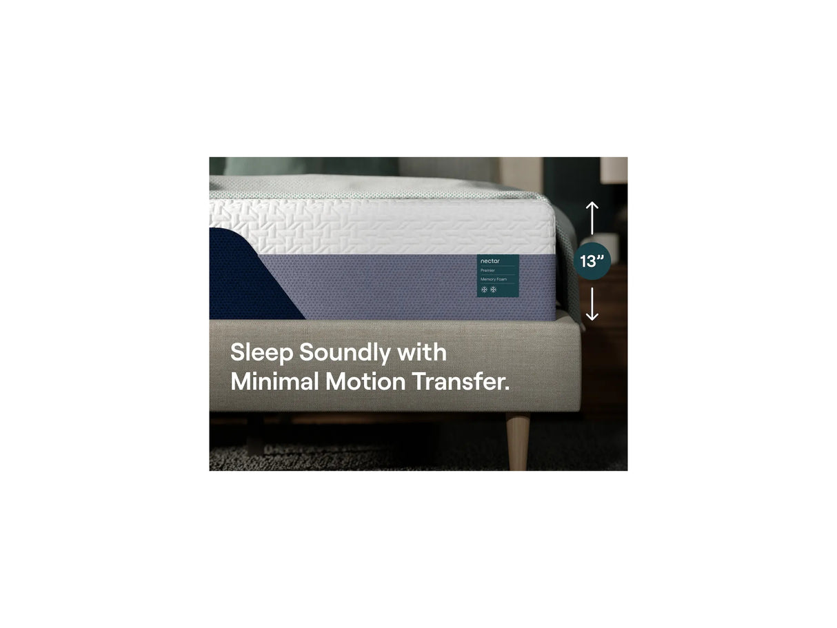 Nectar Premier Memory Foam 5.1 White Twin Mattress
