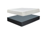 10 Inch Chime Memory Foam White King Mattress And Foundation