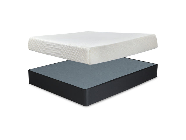 10 Inch Chime Memory Foam White King Mattress And Foundation