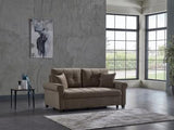 Mocca P Arm Loveseat (Koopsi Brown)