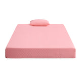 Leo 7" Pink Full Gel-Infused Memory Foam Mattress And Pillow Set