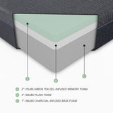 Landrum 11" Queen Green Tea Gel-Infused Memory Foam Mattress