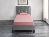 Leo 7" Pink Full Gel-Infused Memory Foam Mattress And Pillow Set