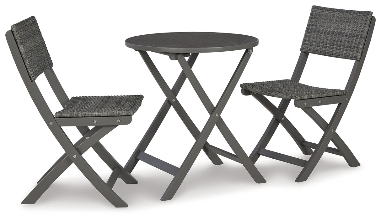Safari Gray Peak Outdoor Table And Chairs (Set Of 3)