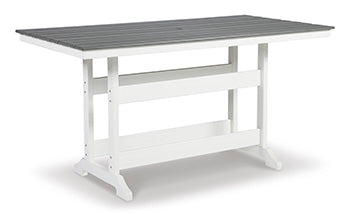 Transville Gray/White Outdoor Counter Height Dining Table
