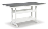Transville Gray/White Outdoor Counter Height Dining Table