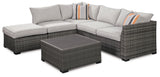 Cherry Gray Point 4-Piece Outdoor Sectional Set