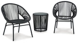 Mandarin Gray Cape Outdoor Table And Chairs (Set Of 3)