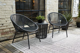 Mandarin Gray Cape Outdoor Table And Chairs (Set Of 3)