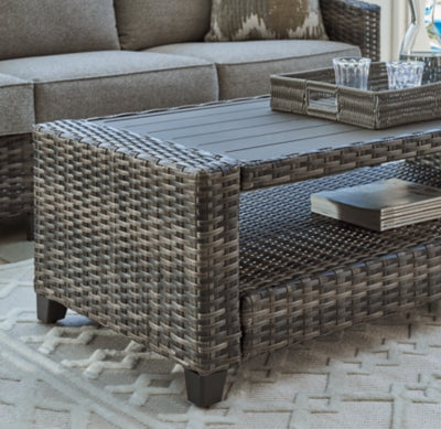 Oasis Gray Court Outdoor Sofa/Chairs/Table Set (Set Of 4)