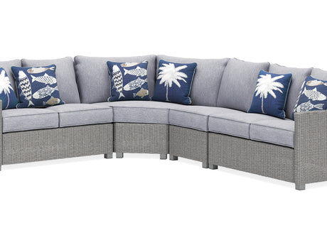 Naples Beach Light Gray 4-Piece Outdoor Sectional