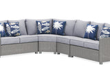 Naples Beach Light Gray 4-Piece Outdoor Sectional