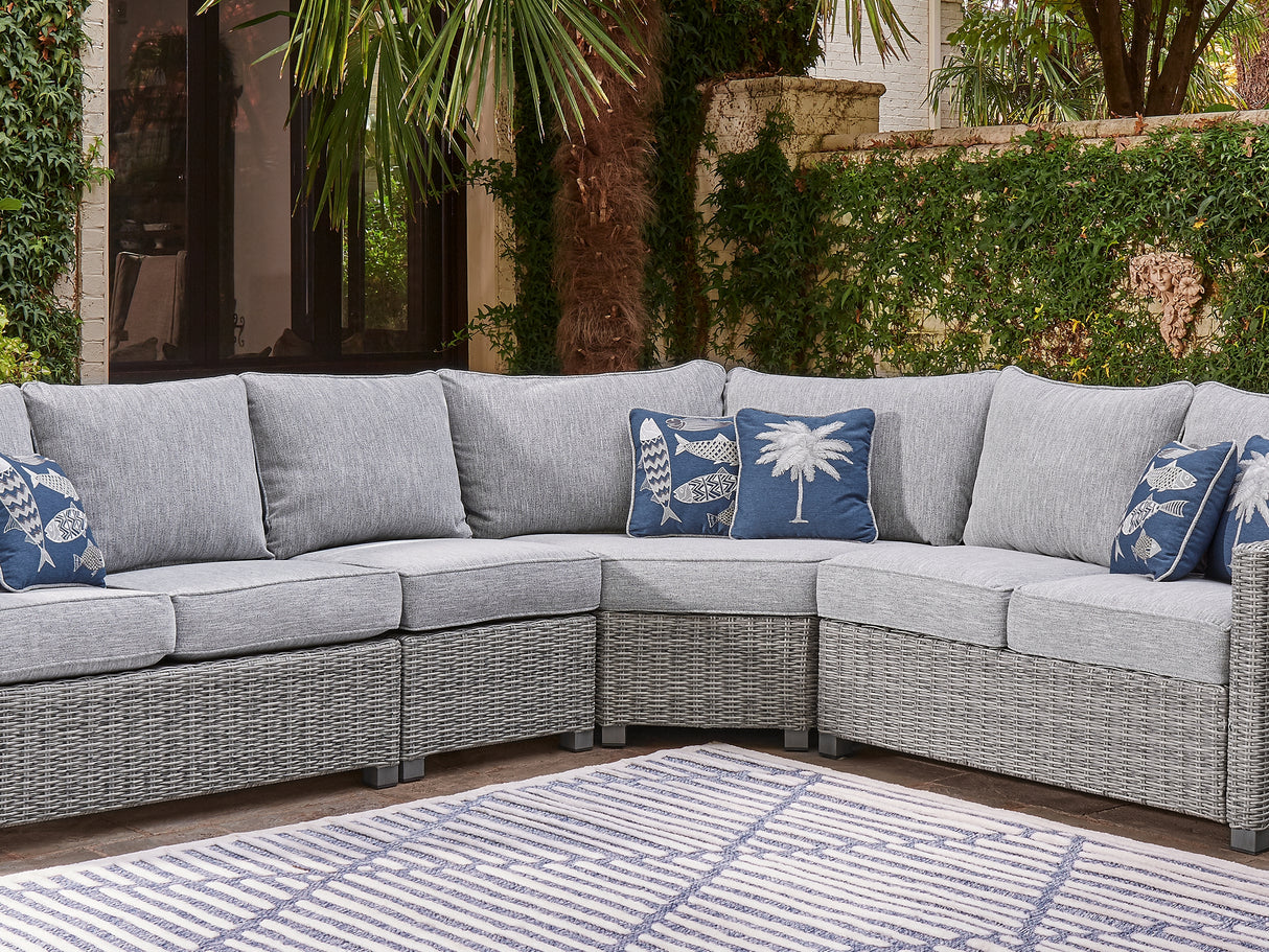Naples Beach Light Gray 4-Piece Outdoor Sectional