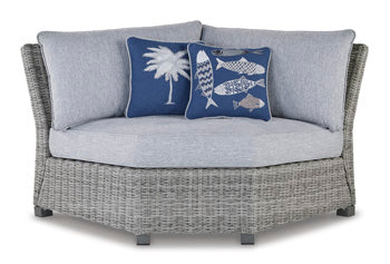Naples Light Gray Beach Outdoor Corner with Cushion